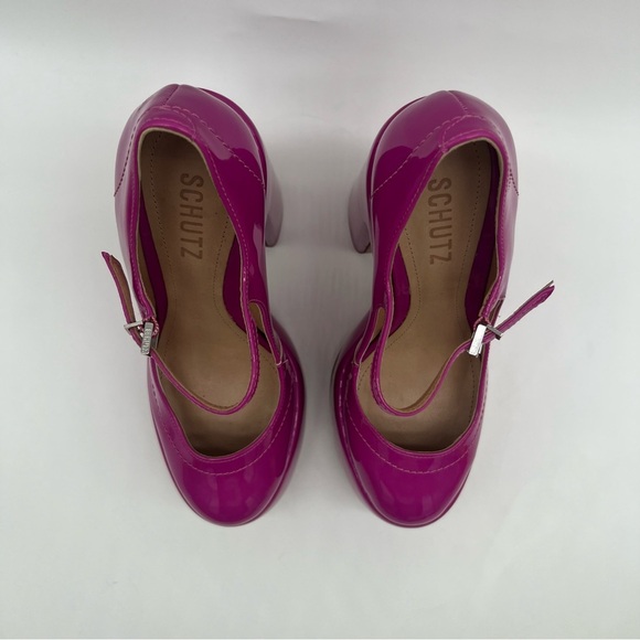 SCHUTZ Women’s Zayne Patent Pump Pink Size 7 - Picture 4 of 10